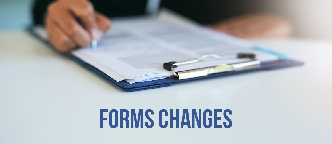 Forms Changes Resources Header image